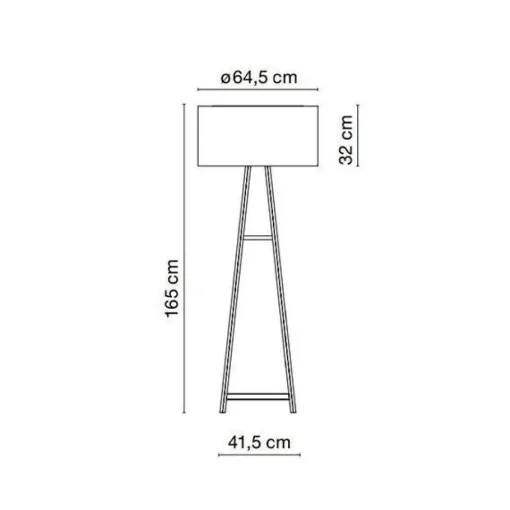 Marset Cala P 165 Gulvlampe Natural Eg