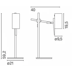 Marset Scantling Bordlampe Hvid