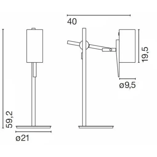 Marset Scantling Bordlampe Hvid