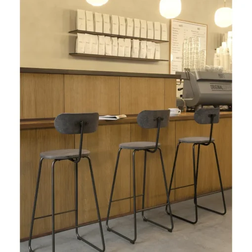 Mater Earth Barstol Med Ryglán 74 cm Coffee Light
