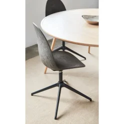 Mater Eternity Swivel Spisebordsstol Sort Base M. Polstret Sáde 198 Grå