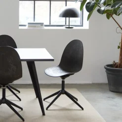 Mater Eternity Swivel Spisebordsstol Sort Base M. Polstret Sáde 198 Grå