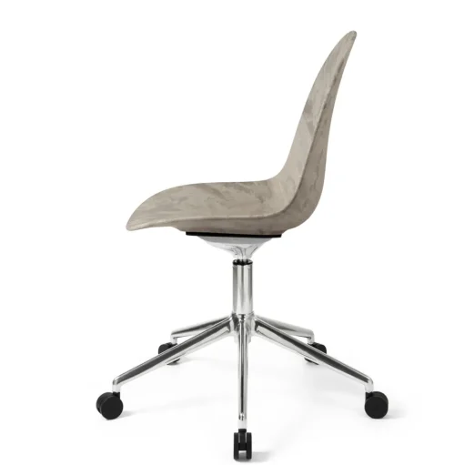 Mater Eternity Swivel Spisebordsstol Med Hjul Wood Waste Grey/Stål