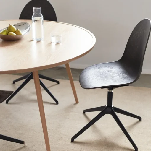 Mater Eternity Swivel Spisebordsstol Coffee/Sort Base