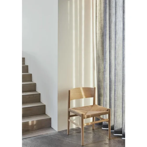Mater Nestor Spisebordsstol Mat Lakeret Eg/Papir Garn