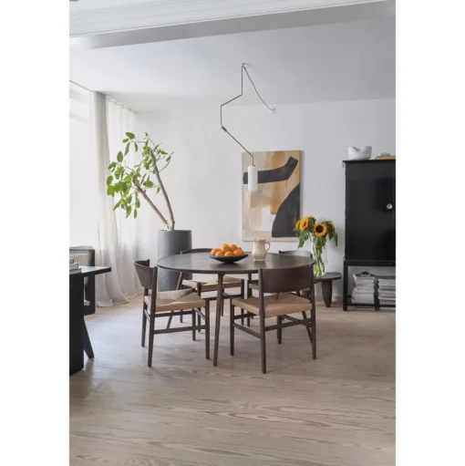 Mater Nestor Spisebordsstol Mat Lakeret Eg/Papir Garn
