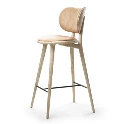 Mater The High Stool Barstol med Ryg Mat Lakeret Eg 74 cm