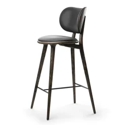 Mater The High Stool Barstol med Ryg Sirka Grå Eg 74 cm