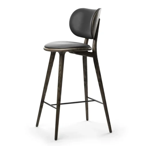Mater The High Stool Barstol med Ryg Sirka Grå Eg 74 cm