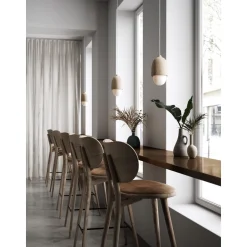 Mater The High Stool Barstol med Ryg Sirka Grå Eg 74 cm