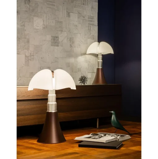 Matinelli Luce Pipistrello 1965 Bordlampe Medium Bronze