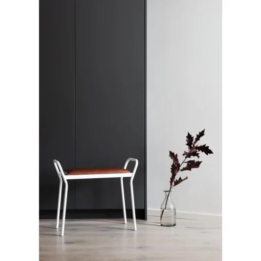 Maze Anyone Skammel Hvid/Cognac