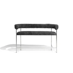Møbel Copenhagen Font Bar Sofa 65 cm Sheepskin Grå/Poleret Stål Stel