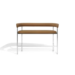 Møbel Copenhagen Font Bar Sofa 75 cm Dunes Cognac Láder/Poleret Stål Stel