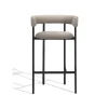 Møbel Copenhagen Font Barstol med Armlán 75 cm Trio 0205/Sort Stel