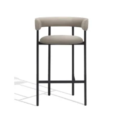 Møbel Copenhagen Font Barstol med Armlán 75 cm Trio 0205/Sort Stel
