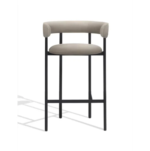 Møbel Copenhagen Font Barstol med Armlán 75 cm Trio 0205/Sort Stel