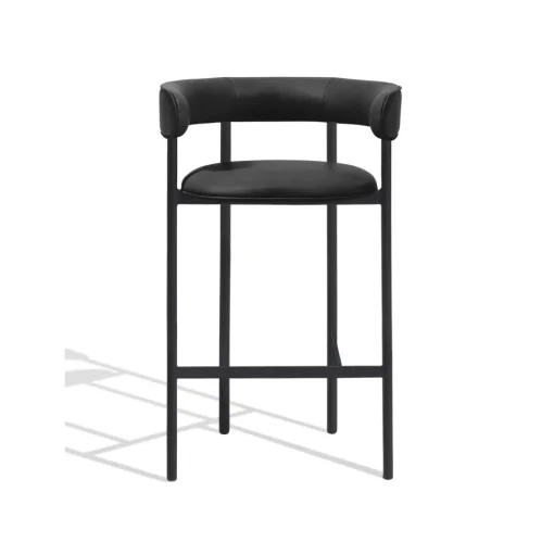 Møbel Copenhagen Font Barstol med Armlán 65 cm Dunes Anthrazite/Sort Stel