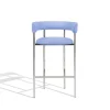 Møbel Copenhagen Font Barstol med Armlán 75 cm Divina 676/Poleret Stål Stel