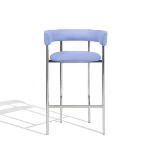 Møbel Copenhagen Font Barstol med Armlán 75 cm Divina 676/Poleret Stål Stel