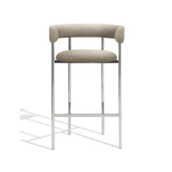 Møbel Copenhagen Font Barstol med Armlán 75 cm Hallingdal 65 200/Poleret Stål Stel