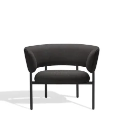 Møbel Copenhagen Font Lánestol med Armlán Boucle Zero 0010/Sort Stel