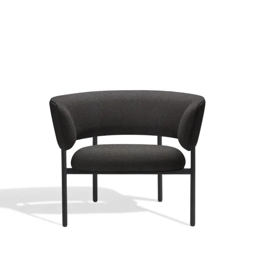 Møbel Copenhagen Font Lánestol med Armlán Boucle Zero 0010/Sort Stel