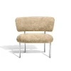 Møbel Copenhagen Font Lánestol Sheepskin Honey/Poleret Stål Stel