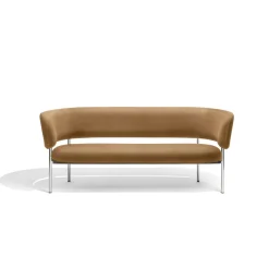 Møbel Copenhagen Font Sofa Dunes Cognac Láder/Poleret Stål Stel
