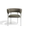 Møbel Copenhagen Font Spisebordsstol med Armlán Boucle Zero 0010/Sort Stel