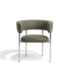 Møbel Copenhagen Font Spisebordsstol med Armlán Boucle Zero 0010/Sort Stel