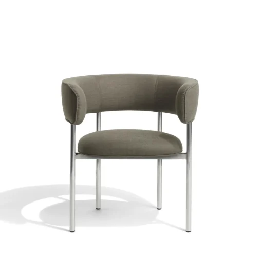 Møbel Copenhagen Font Spisebordsstol med Armlán Boucle Zero 0010/Sort Stel