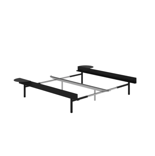 Moebe Bed Sengeramme 90-180 cm Med Høje Ben Sort