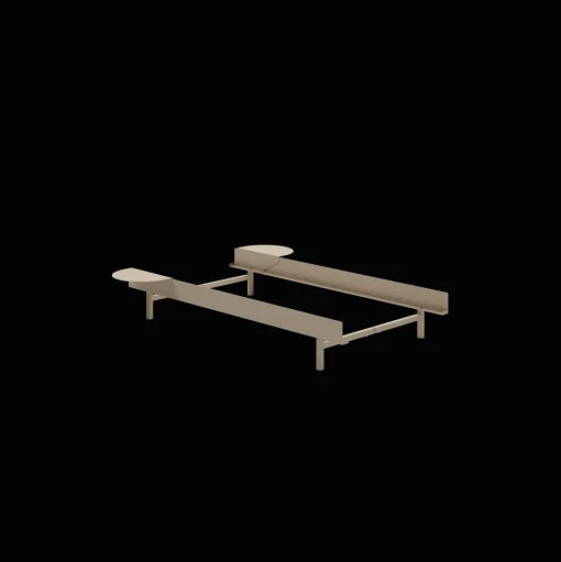 MOEBE Bed Sengeramme 90 cm Sand