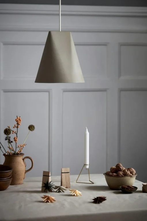 MOEBE Ceramic Pendel Oliven Bred