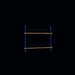 Moebe Magazine Shelving MS.65.1 Røget Eg/Deep Blue