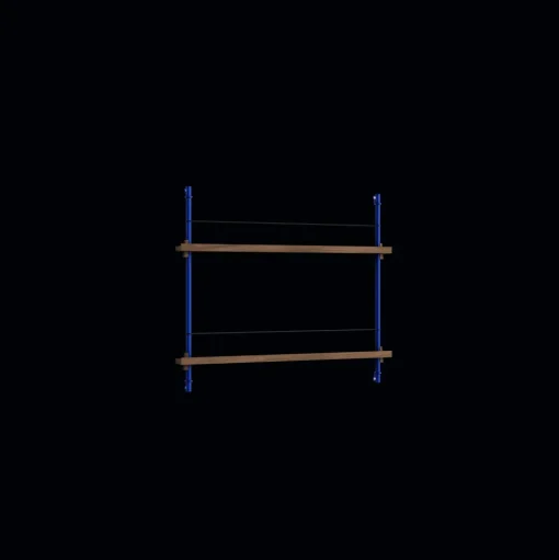 Moebe Magazine Shelving MS.65.1 Røget Eg/Deep Blue