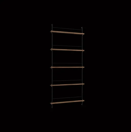 Moebe Magazine Shelving MS.180.1 Røget Eg/Sort