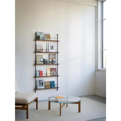 Moebe Magazine Shelving MS.180.1 Røget Eg/Sort