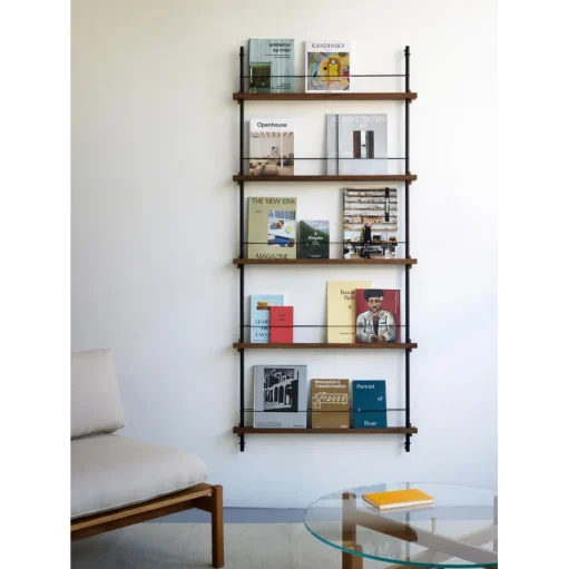 Moebe Magazine Shelving MS.180.1 Røget Eg/Sort