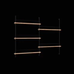 Moebe Magazine Shelving MS.115.2 Eg/Sort