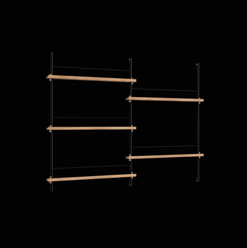 Moebe Magazine Shelving MS.115.2 Eg/Sort