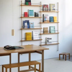 Moebe Magazine Shelving MS.115.2 Røget Eg/Hvid