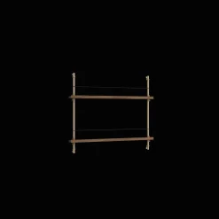 Moebe Magazine Shelving MS.180.1 Røget Eg/Deep Blue