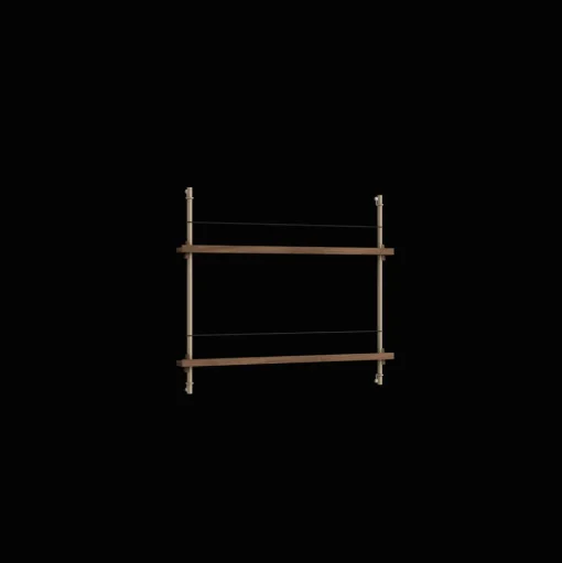 Moebe Magazine Shelving MS.180.1 Røget Eg/Deep Blue
