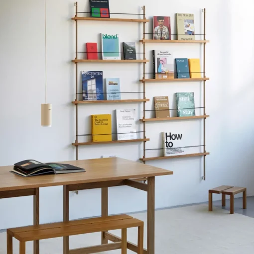 Moebe Magazine Shelving MS.180.2 Eg/Deep Blue