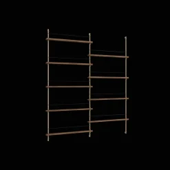 Moebe Magazine Shelving MS.180.2 Røget Eg/Warm Grey
