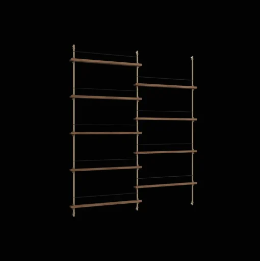 Moebe Magazine Shelving MS.180.2 Røget Eg/Warm Grey