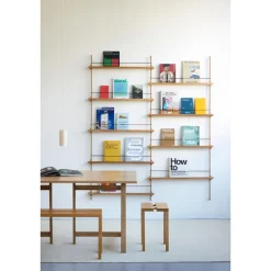 Moebe Magazine Shelving MS.180.2 Røget Eg/Warm Grey