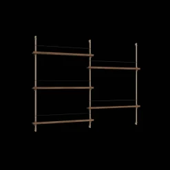 Moebe Magazine Shelving MS.115.2 Røget Eg/Warm Grey